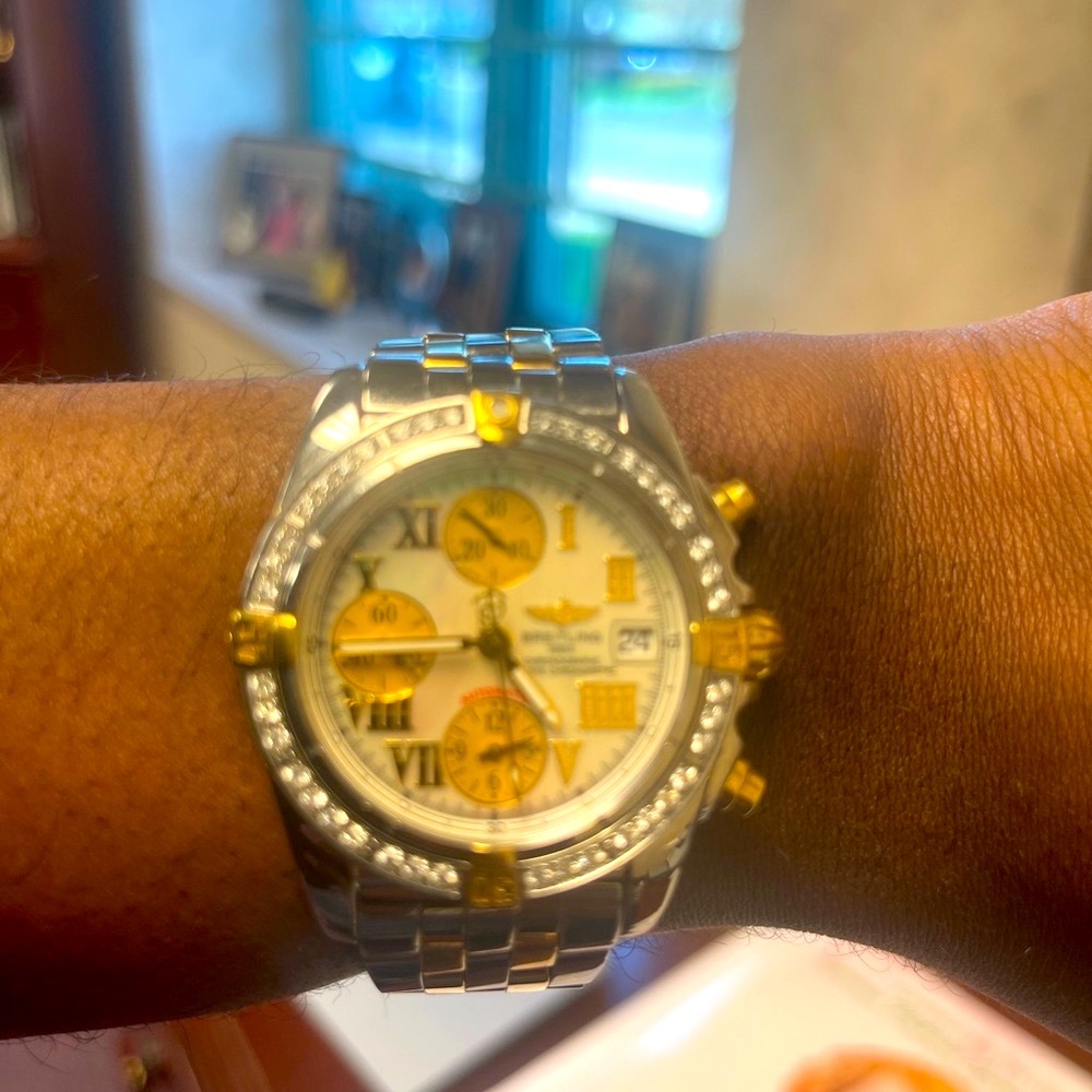 Chronomat Breitling gold and stainless steel